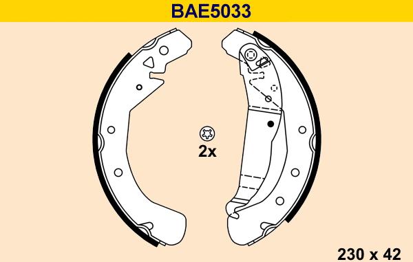 Barum BAE5033 - Bremžu loku komplekts autodraugiem.lv