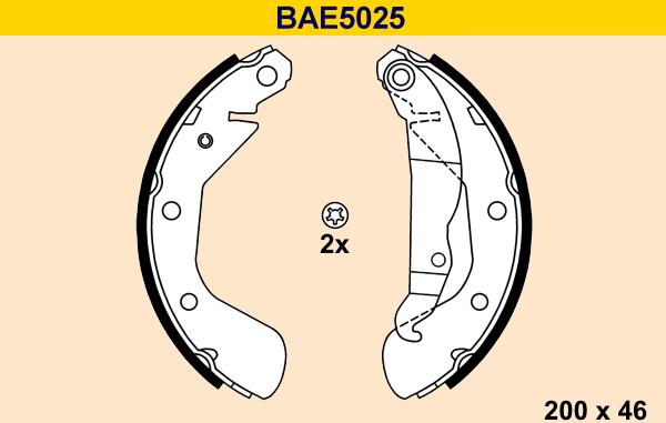 Barum BAE5025 - Bremžu loku komplekts autodraugiem.lv