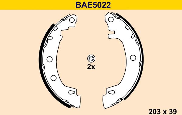 Barum BAE5022 - Bremžu loku komplekts autodraugiem.lv