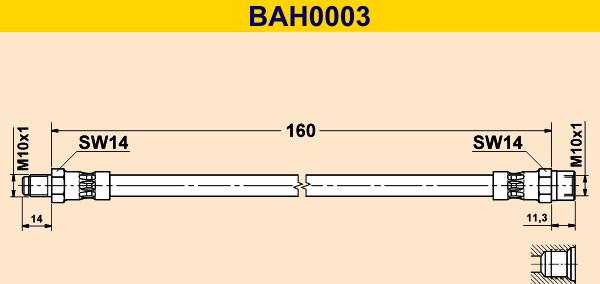 Barum BAH0003 - Bremžu šļūtene autodraugiem.lv