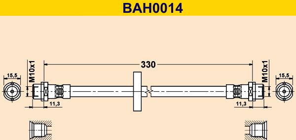 Barum BAH0014 - Bremžu šļūtene autodraugiem.lv