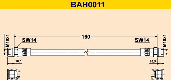 Barum BAH0011 - Bremžu šļūtene autodraugiem.lv