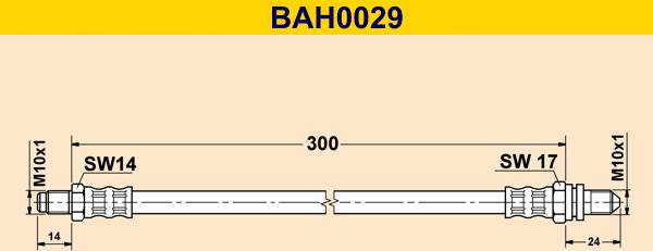 Barum BAH0029 - Bremžu šļūtene autodraugiem.lv