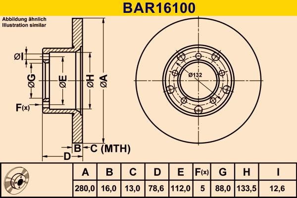 Barum BAR16100 - Bremžu diski autodraugiem.lv