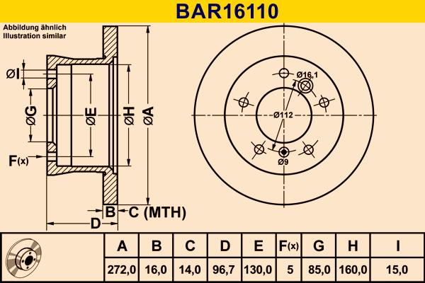 Barum BAR16110 - Bremžu diski autodraugiem.lv