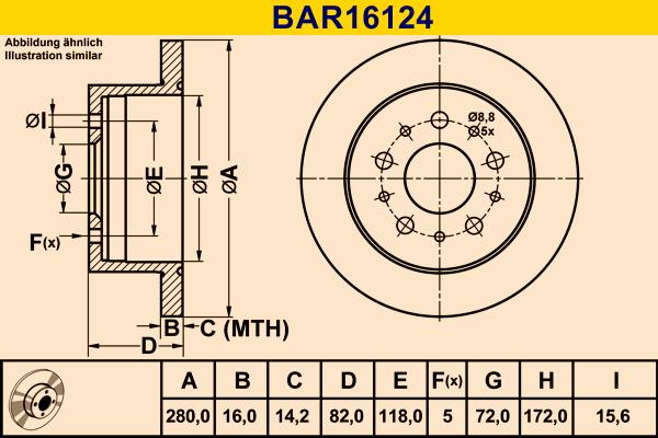 Barum BAR16124 - Bremžu diski autodraugiem.lv