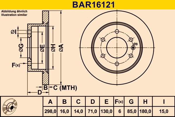 Barum BAR16121 - Bremžu diski autodraugiem.lv