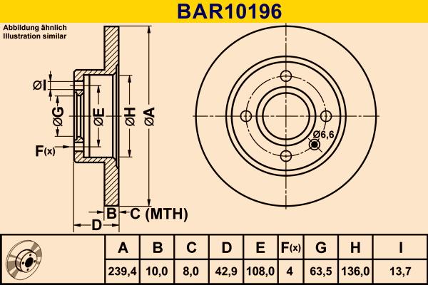Barum BAR10196 - Bremžu diski autodraugiem.lv