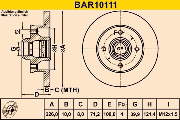 Barum BAR10111 - Bremžu diski autodraugiem.lv