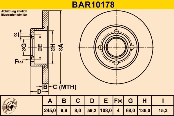 Barum BAR10178 - Bremžu diski autodraugiem.lv