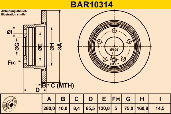 Barum BAR10314 - Bremžu diski autodraugiem.lv