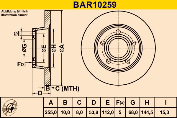 Barum BAR10259 - Bremžu diski autodraugiem.lv