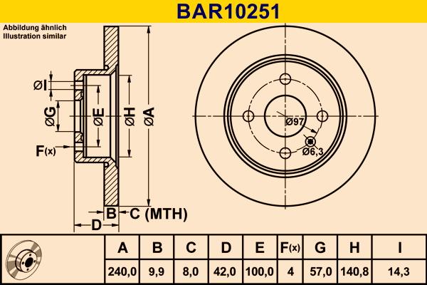 Barum BAR10251 - Bremžu diski autodraugiem.lv