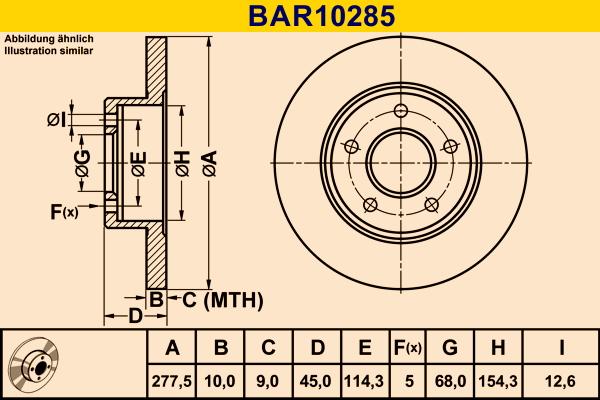 Barum BAR10285 - Bremžu diski autodraugiem.lv