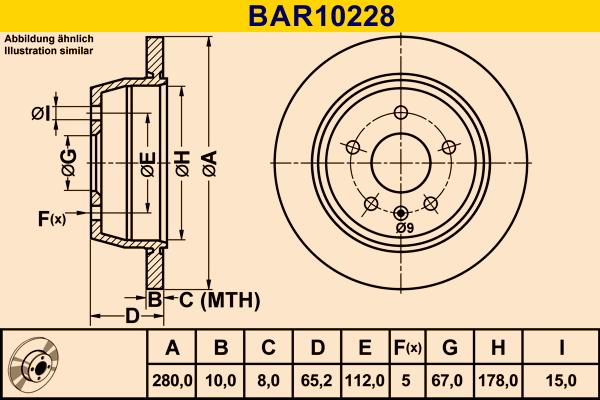 Barum BAR10228 - Bremžu diski autodraugiem.lv