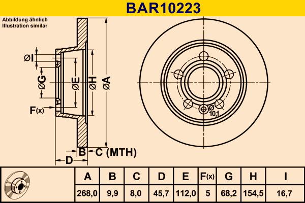 Barum BAR10223 - Bremžu diski autodraugiem.lv