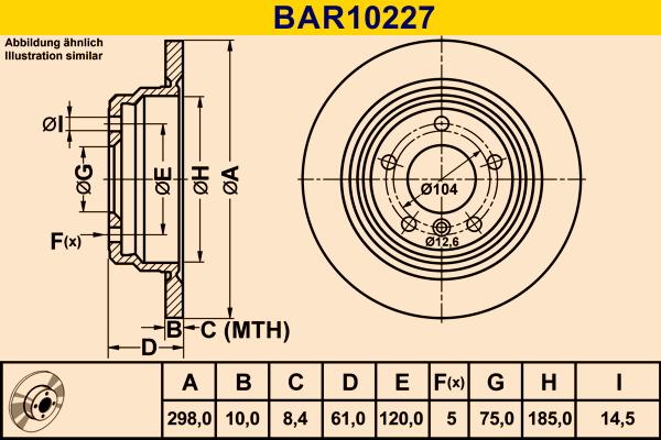 Barum BAR10227 - Bremžu diski autodraugiem.lv