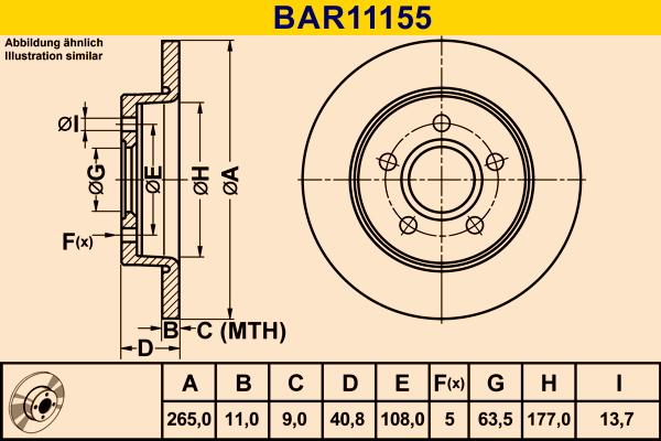 Barum BAR11155 - Bremžu diski autodraugiem.lv