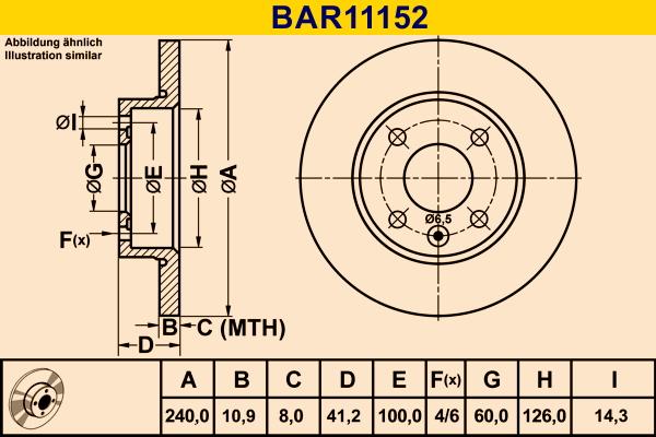 Barum BAR11152 - Bremžu diski autodraugiem.lv