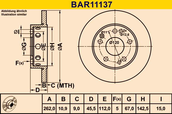 Barum BAR11137 - Bremžu diski autodraugiem.lv