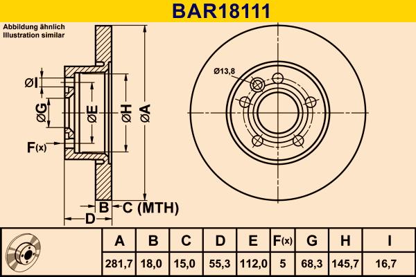 Barum BAR18111 - Bremžu diski autodraugiem.lv