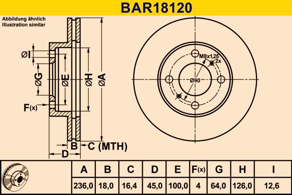 Barum BAR18120 - Bremžu diski autodraugiem.lv