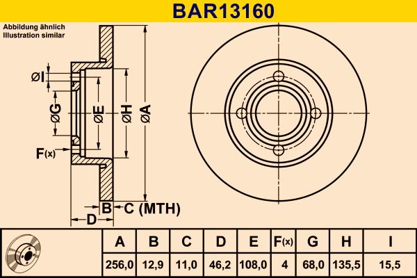 Barum BAR13160 - Bremžu diski autodraugiem.lv