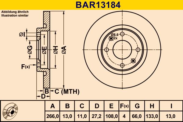 Barum BAR13184 - Bremžu diski autodraugiem.lv