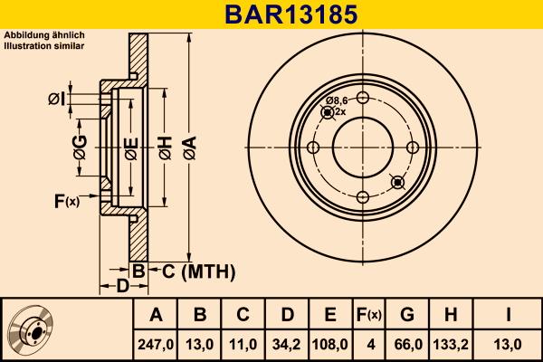 Barum BAR13185 - Bremžu diski autodraugiem.lv