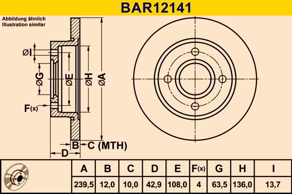 Barum BAR12141 - Bremžu diski autodraugiem.lv