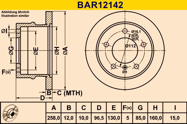 Barum BAR12142 - Bremžu diski autodraugiem.lv