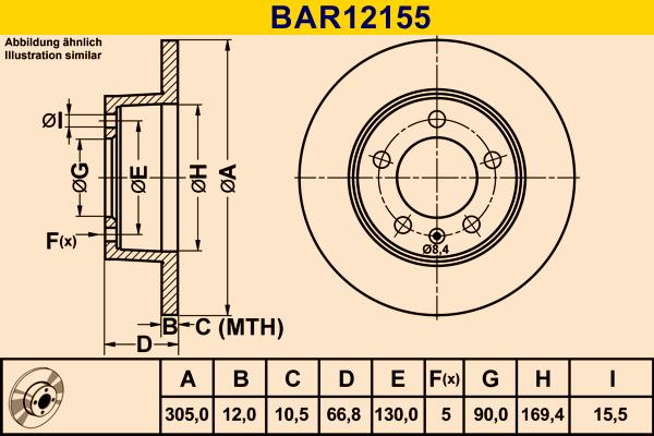 Barum BAR12155 - Bremžu diski autodraugiem.lv