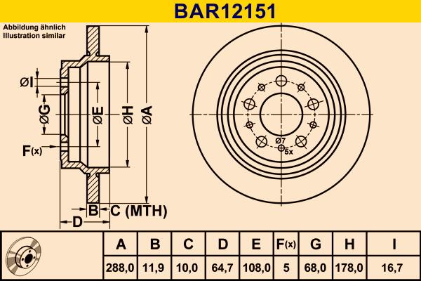 Barum BAR12151 - Bremžu diski autodraugiem.lv