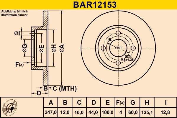 Barum BAR12153 - Bremžu diski autodraugiem.lv