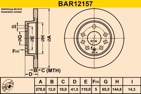 Barum BAR12157 - Bremžu diski autodraugiem.lv
