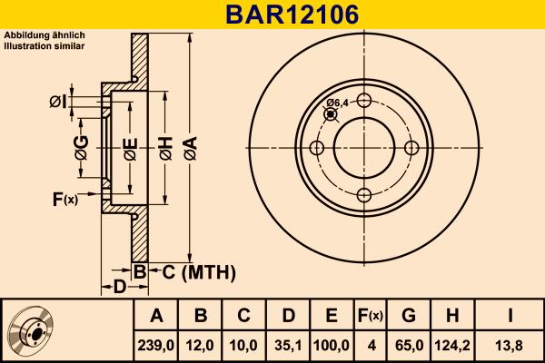Barum BAR12106 - Bremžu diski autodraugiem.lv