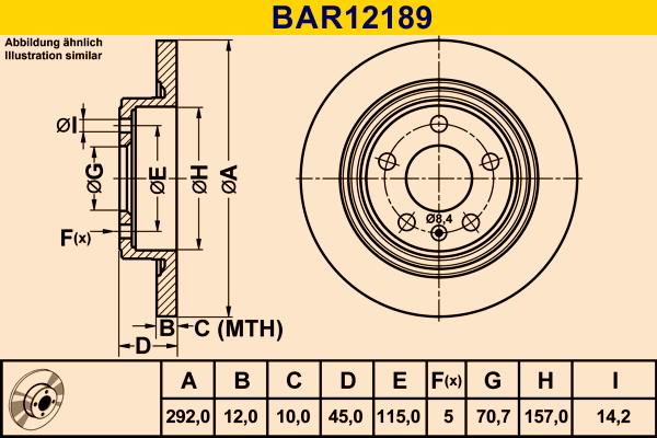 Barum BAR12189 - Bremžu diski autodraugiem.lv