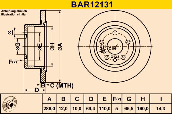 Barum BAR12131 - Bremžu diski autodraugiem.lv