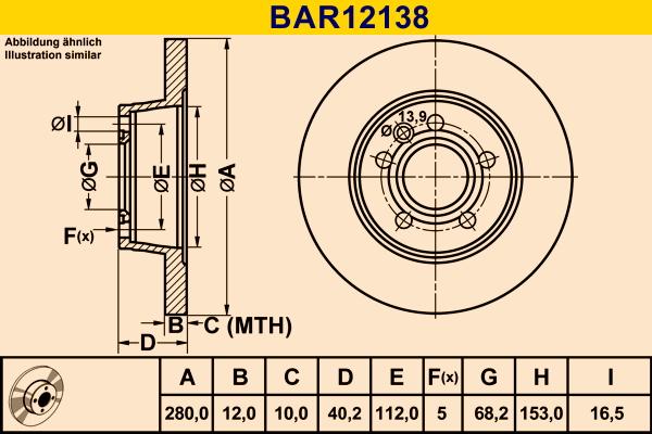 Barum BAR12138 - Bremžu diski autodraugiem.lv