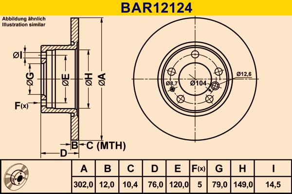 Barum BAR12124 - Bremžu diski autodraugiem.lv