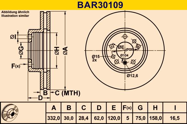 Barum BAR30109 - Bremžu diski autodraugiem.lv