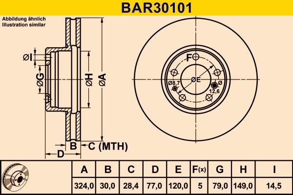 Barum BAR30101 - Bremžu diski autodraugiem.lv