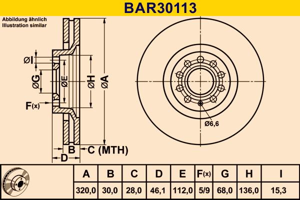 Barum BAR30113 - Bremžu diski autodraugiem.lv