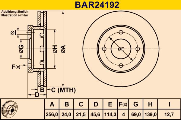 Barum BAR24192 - Bremžu diski autodraugiem.lv