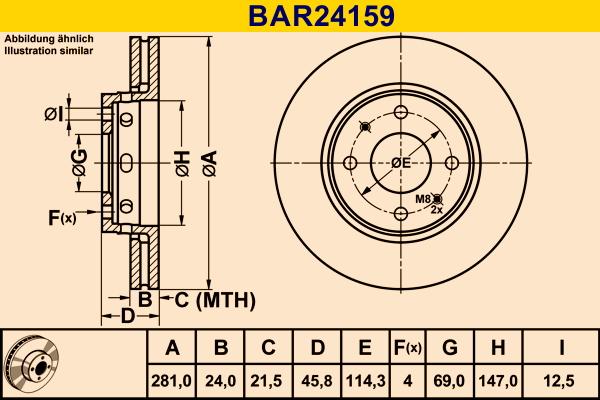 Barum BAR24159 - Bremžu diski autodraugiem.lv