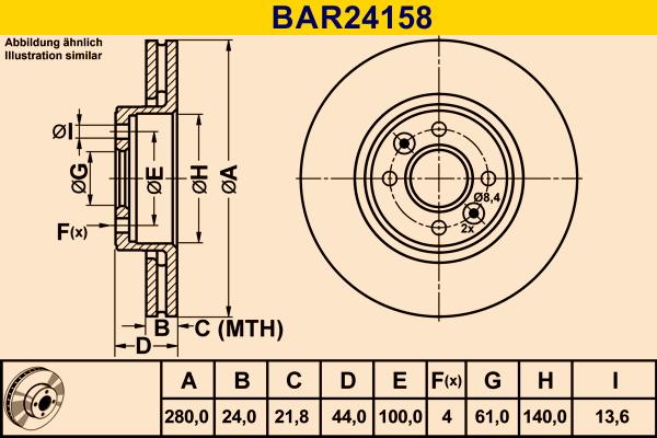 Barum BAR24158 - Bremžu diski autodraugiem.lv