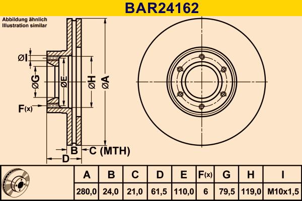 Barum BAR24162 - Bremžu diski autodraugiem.lv