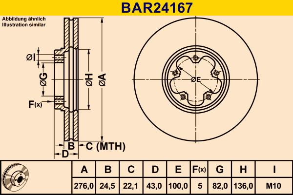 Barum BAR24167 - Bremžu diski autodraugiem.lv