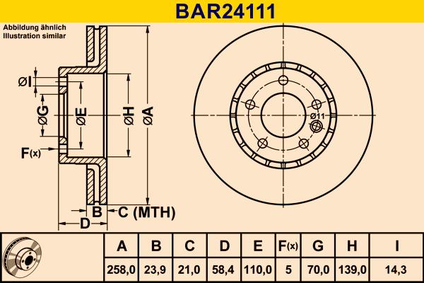 Barum BAR24111 - Bremžu diski autodraugiem.lv
