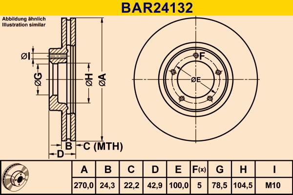 Barum BAR24132 - Bremžu diski autodraugiem.lv